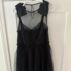 Rodarte for Target Womens Black Sleeveless Slip Mini Dress